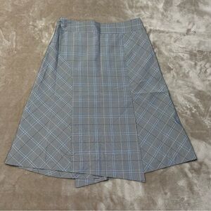 Banana Republic Plaid Cross Over Silk Skirt Size 2